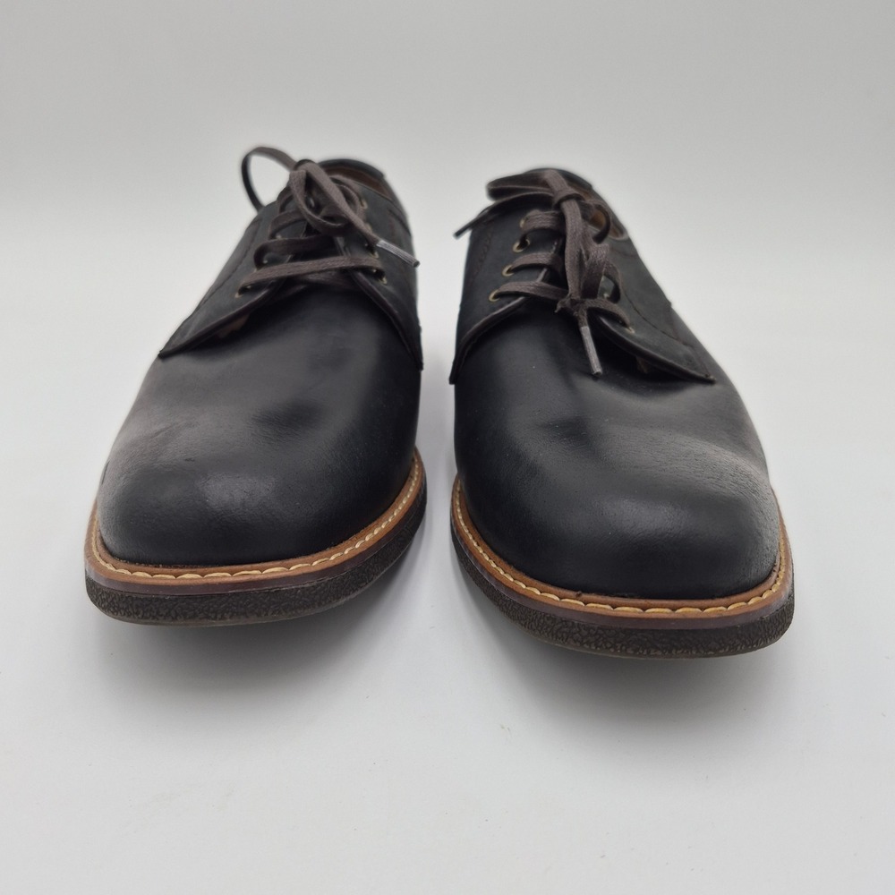 Bass Mens Leather Derby Shoes Brown Black Lace Up Oxford 10.5M 70-71094 - Picture 2 of 9